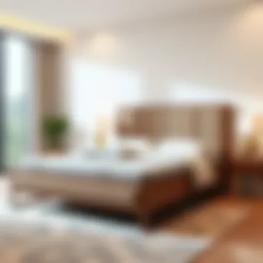 Detailed view of king size bed frame dimensions