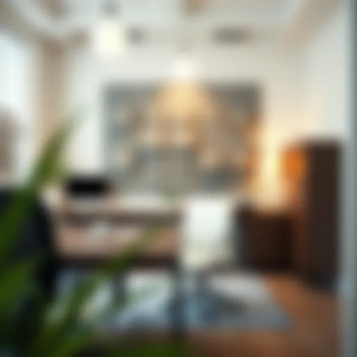 An office space enhanced with noise reduction sheets on walls