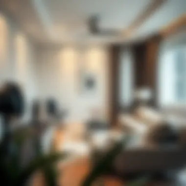 A residential living area showcasing effective sound management with sheets