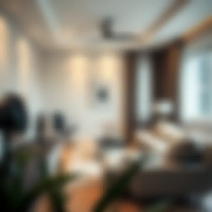 A residential living area showcasing effective sound management with sheets