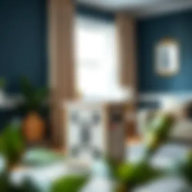 Aesthetic Integration with Home Organization Close-up of decorative newspaper stand box enhancing home decor