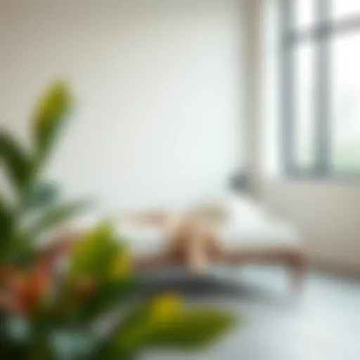 Compact Single Bed in Minimalist Design A compact single bed in a minimalist room setting