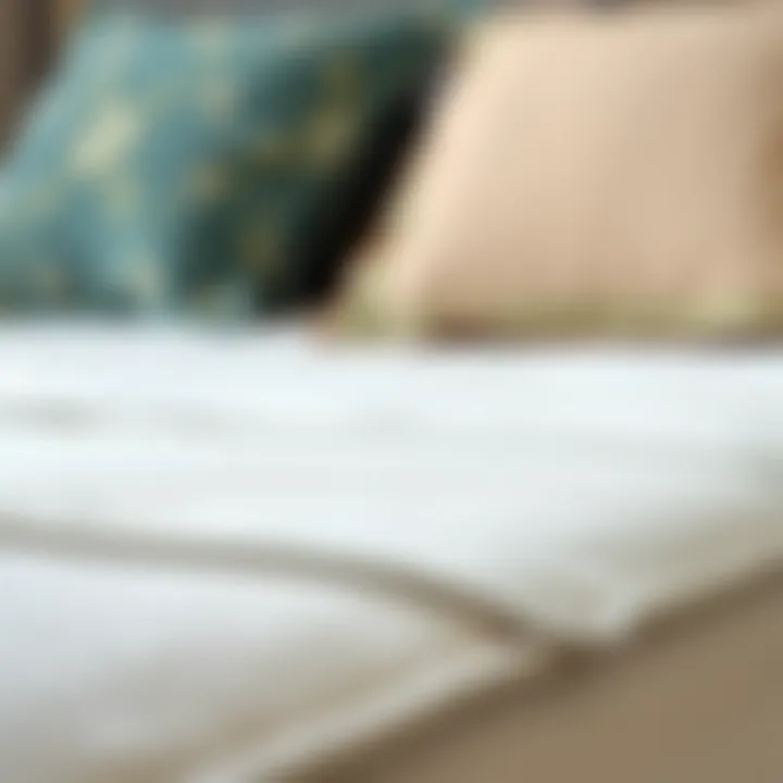 Materials and Textures of Small Single Bed Close-up of the materials used in a small single bed