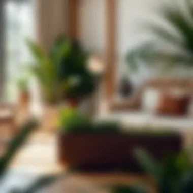 Sophisticated Indoor Space Featuring Planter Boxes Sophisticated indoor setting with planter boxes