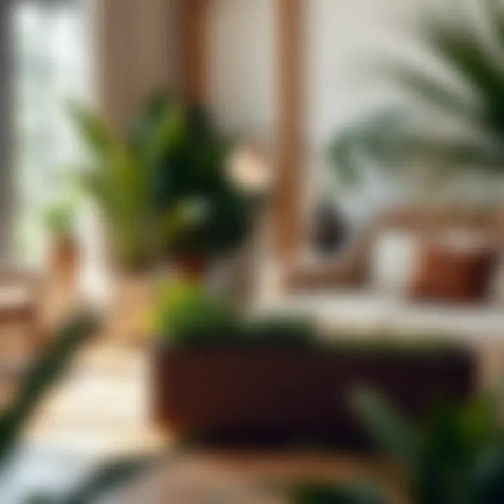 Sophisticated Indoor Space Featuring Planter Boxes Sophisticated indoor setting with planter boxes