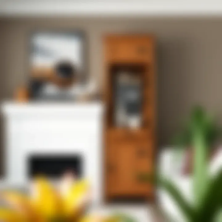 Decorative Use of a Tall Cabinet Stylish 28 inch tall cabinet used as a decorative piece