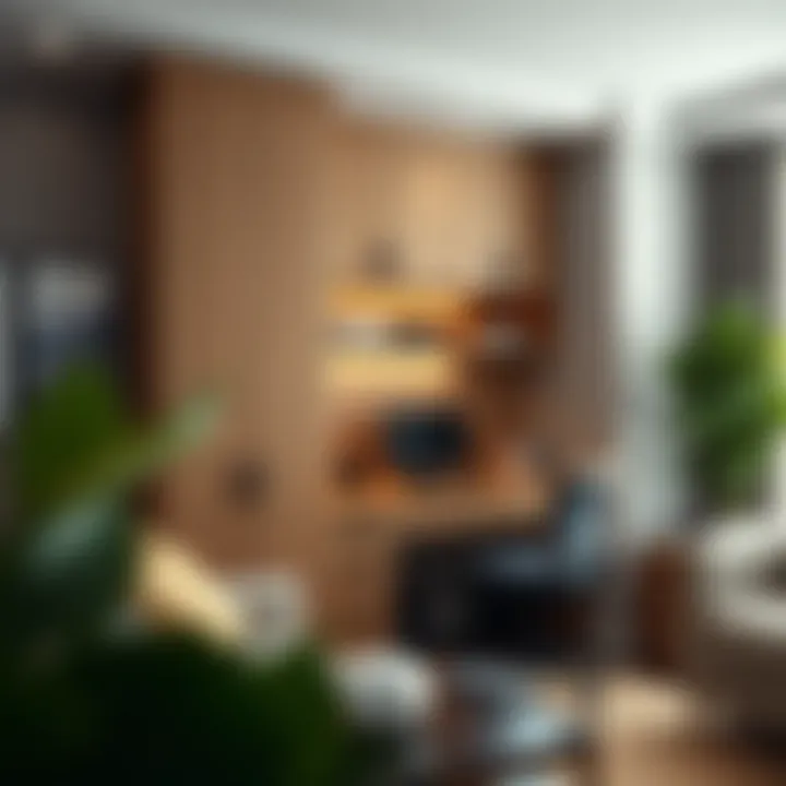 Home Office Integration with a Tall Cabinet Versatile 28 inch tall cabinet in a cozy home office