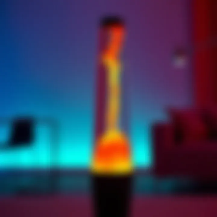 The Mesmerizing Flow of Lava Close-up of lava flow within a vibrant lava lamp