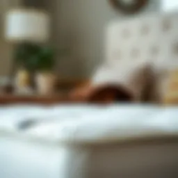 Close-up view of a luxurious waterproof mattress pad showcasing its texture and material.