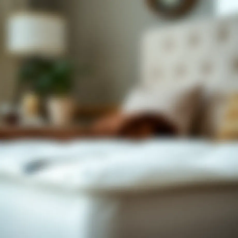 Close-up view of a luxurious waterproof mattress pad showcasing its texture and material.