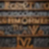 A beautiful assortment of decorative letters arranged on a wooden shelf.